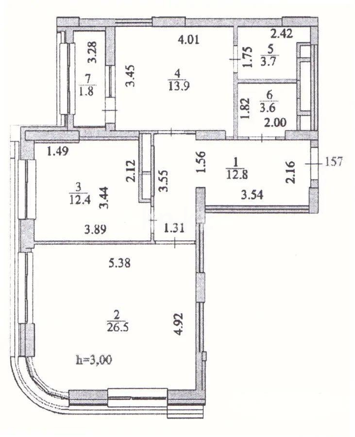 Продажа 2-комнатной квартиры, 74.7 м² в Астане