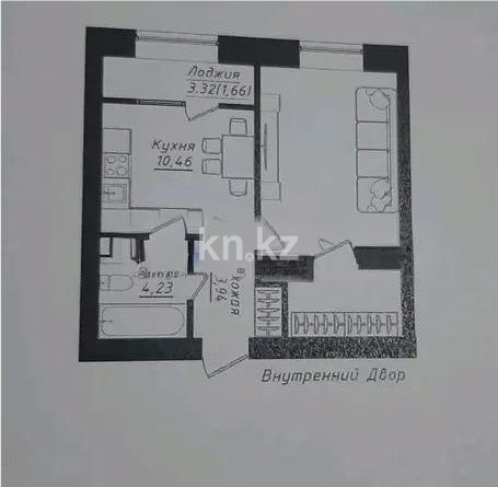 Продажа 1-комнатной квартиры, 38.1 м² в Астане