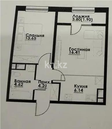 Продажа 2-комнатной квартиры, 46.93 м² в Алматы