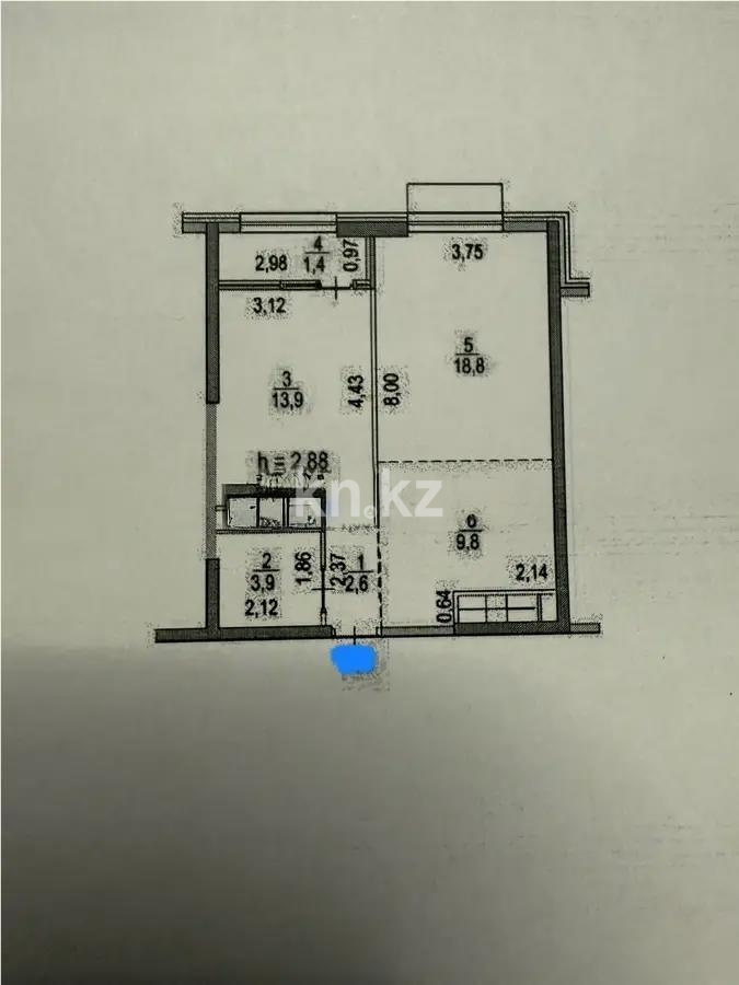 Продажа 2-комнатной квартиры, 50.9 м² в Алматы