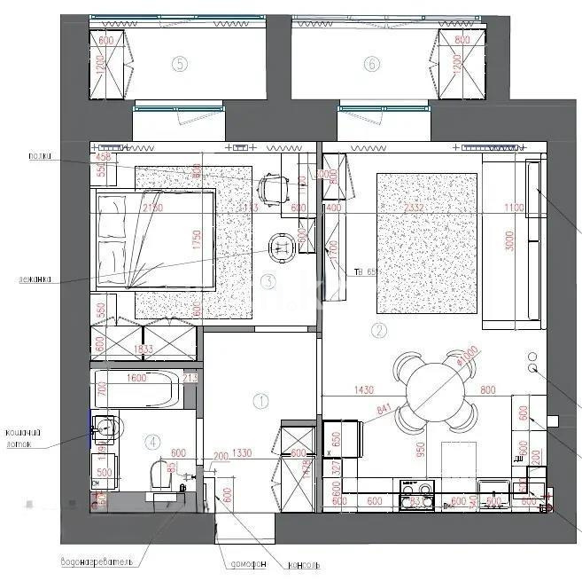 Продажа 2-комнатной квартиры, 54 м² в Караганде - фото 2