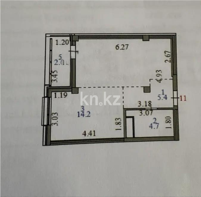 Продажа 1-комнатной квартиры, 47 м² в Астане