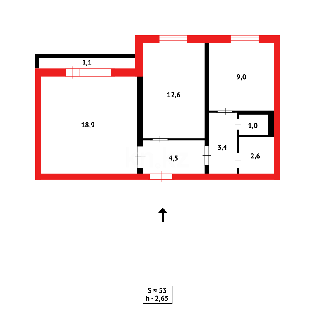Продажа 2-комнатной квартиры, 51 м² в Абае - фото 9