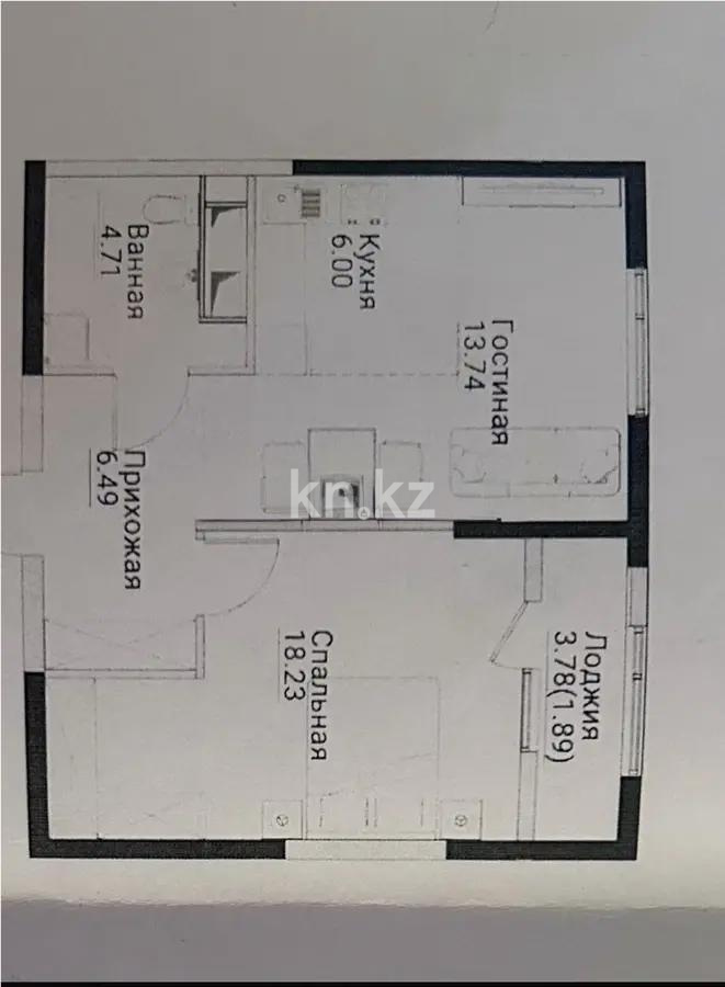 Продажа 2-комнатной квартиры, 52 м² в Алматы