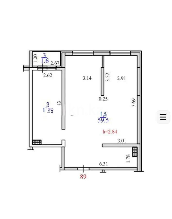 Продажа 3-комнатной квартиры, 78 м² в Алматы