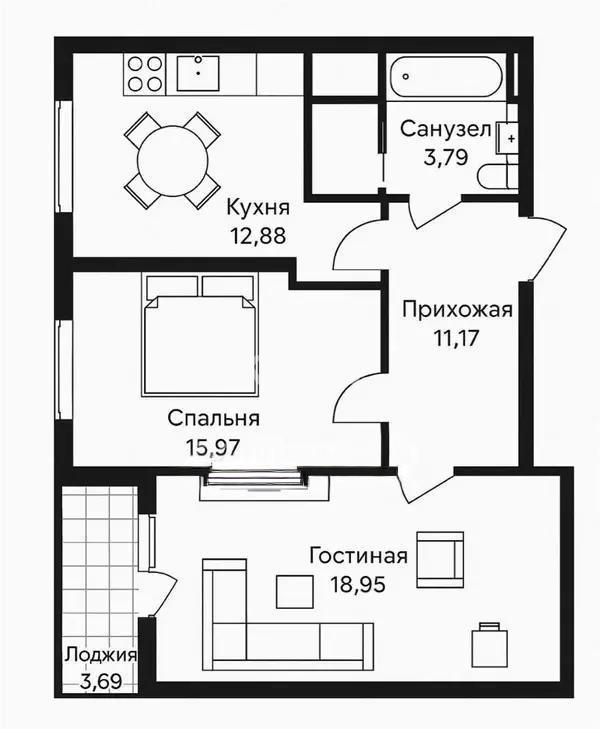 Продажа 2-комнатной квартиры, 65 м², пр. Туран, дом  83/1 стр в Астане - фото 7