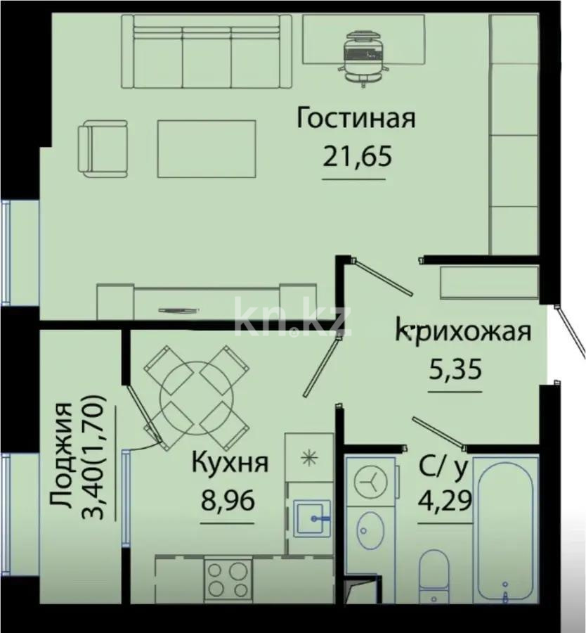 Продажа 1-комнатной квартиры, 42 м² в Астане - фото 3