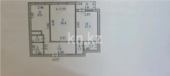 Продажа 2-комнатной квартиры, 52.7 м² в Астане - фото 5