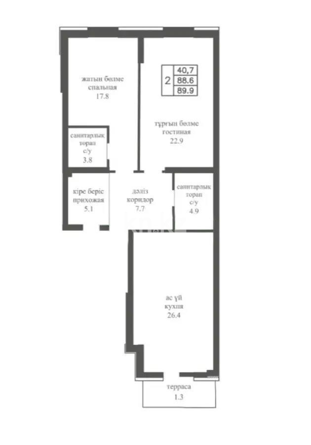 Продажа 3-комнатной квартиры, 90 м², мкр-н Тау Самал, дом  49/1 стр в Алматы