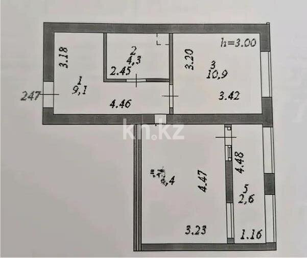 Продажа 1-комнатной квартиры, 41.3 м² в Астане - фото 4