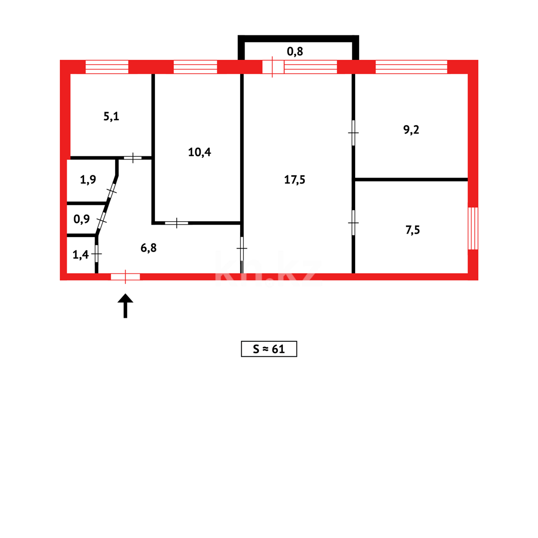 Продажа 4-комнатной квартиры, 60 м² в Темиртау - фото 11