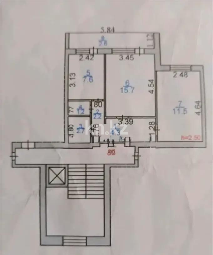 Продажа 2-комнатной квартиры, 69 м² в Караганде - фото 6