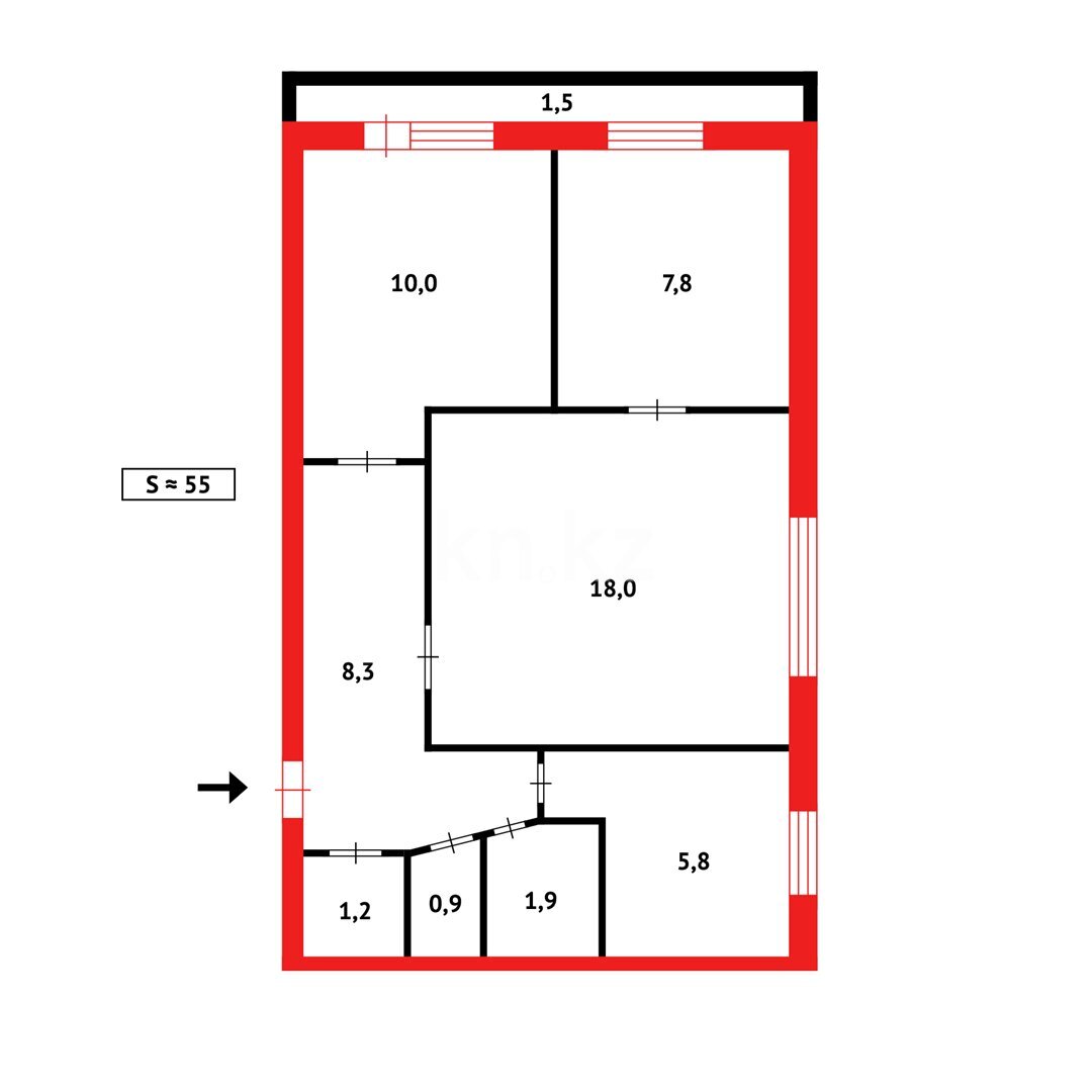 Продажа 3-комнатной квартиры, 55 м² в Темиртау - фото 10