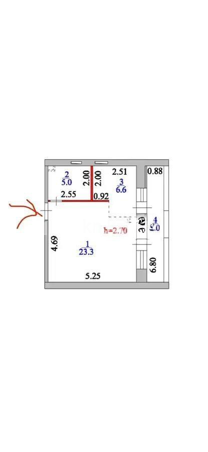 Продажа 1-комнатной квартиры, 40 м², ул. Бухар жырау, дом  32 в Астане - фото 2