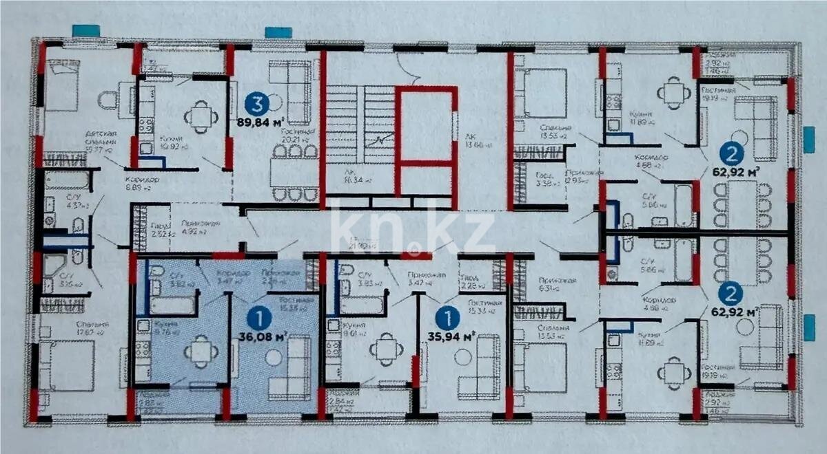 Продажа 1-комнатной квартиры, 36.1 м² в Астане