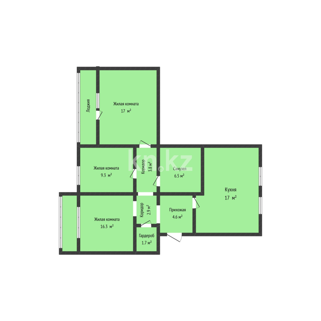 Продажа 3-комнатной квартиры, 82 м² в Костанае - фото 23