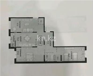 Продажа 3-комнатной квартиры, 88.7 м² в Алматы