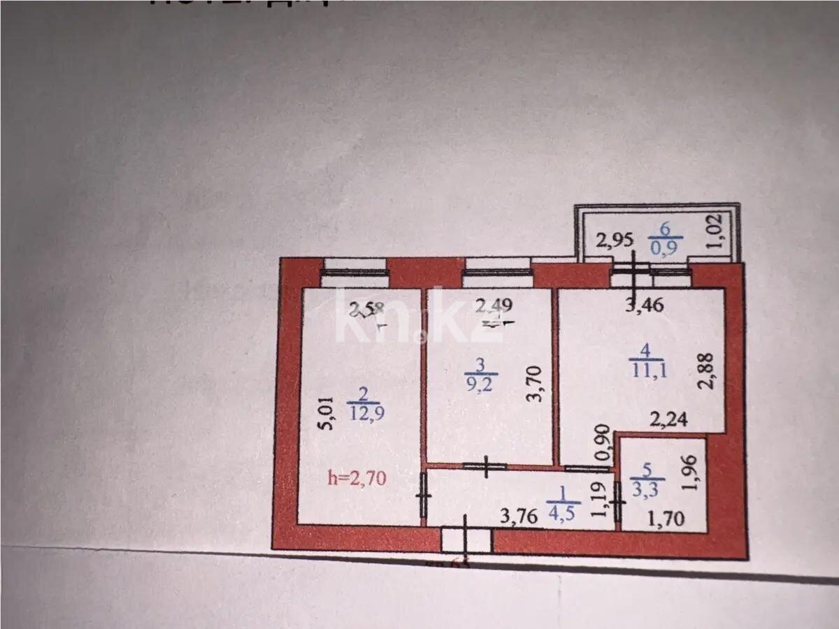 Продажа 2-комнатной квартиры, 45 м² в Астане - фото 4