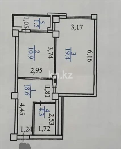 Продажа 1-комнатной квартиры, 44.7 м² в Астане - фото 6
