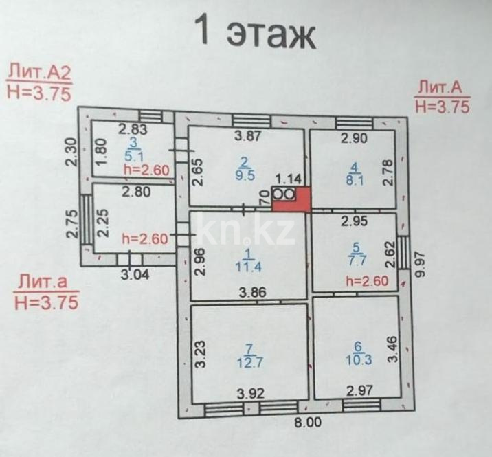 Продажа 3-комнатного дома, 90 м², ул. Щербакова, дом  25 в Караганде - фото 9