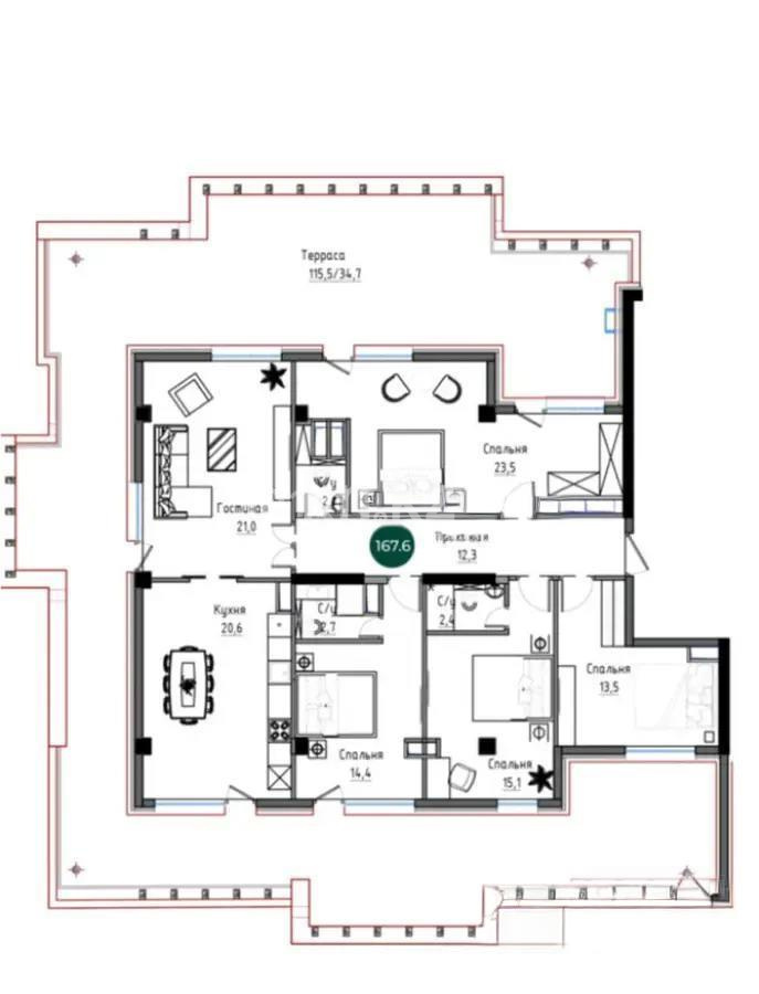 Продажа 4-комнатной квартиры, 168 м² в Алматы - фото 3