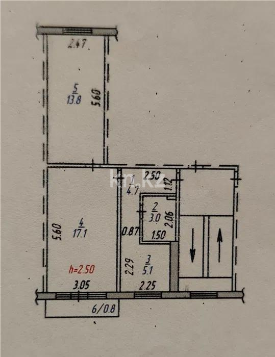Продажа 2-комнатной квартиры, 45 м², мкр-н 7, дом  29 в Темиртау - фото 7