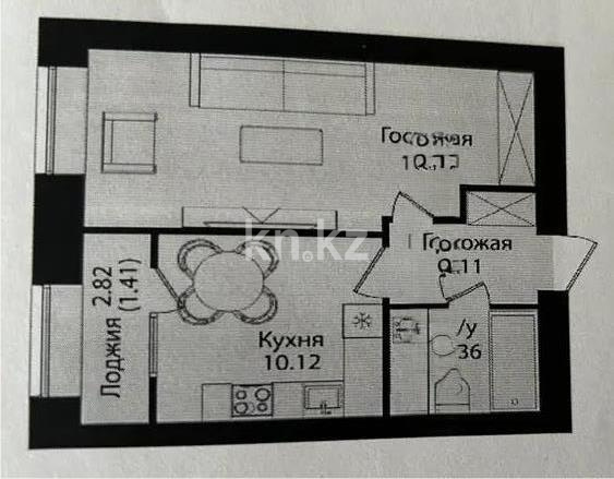 Продажа 1-комнатной квартиры, 38.92 м², ул. Е-15, дом  16 в Астане