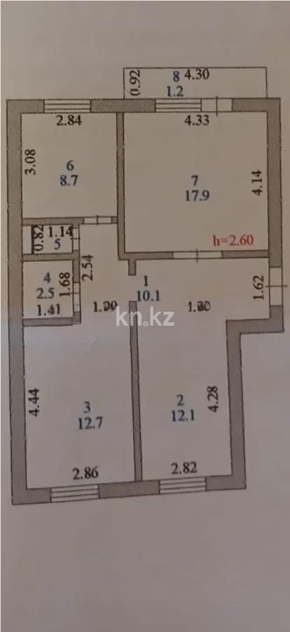 Продажа 3-комнатной квартиры, 66.1 м² в Астане - фото 8