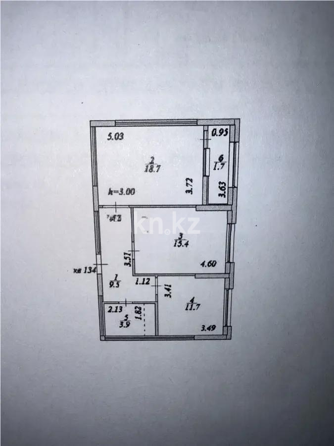 Продажа 2-комнатной квартиры, 60.9 м² в Астане