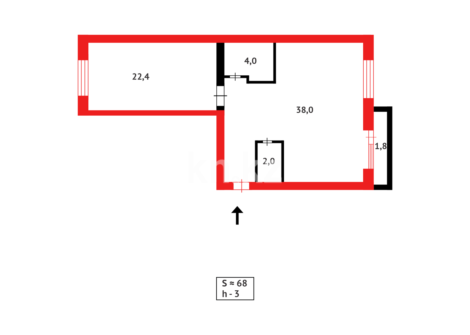 Продажа 2-комнатной квартиры, 68 м² в Караганде - фото 17
