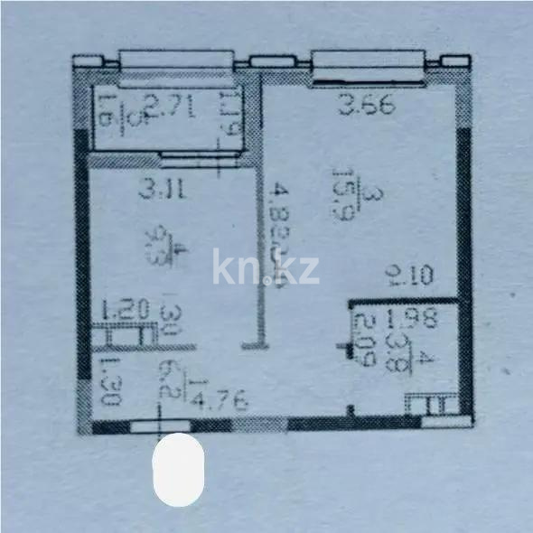 Продажа 1-комнатной квартиры, 37.4 м² в Астане