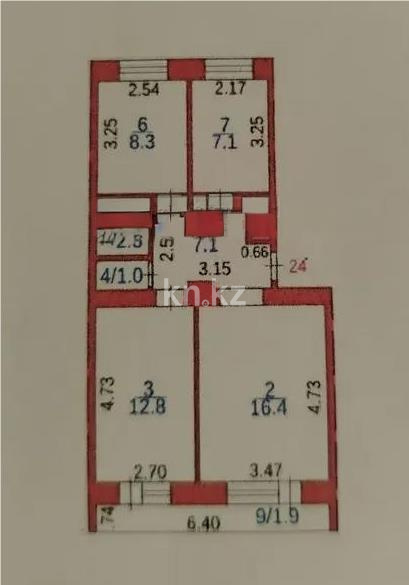 Продажа 3-комнатной квартиры, 57 м² в Караганде - фото 8