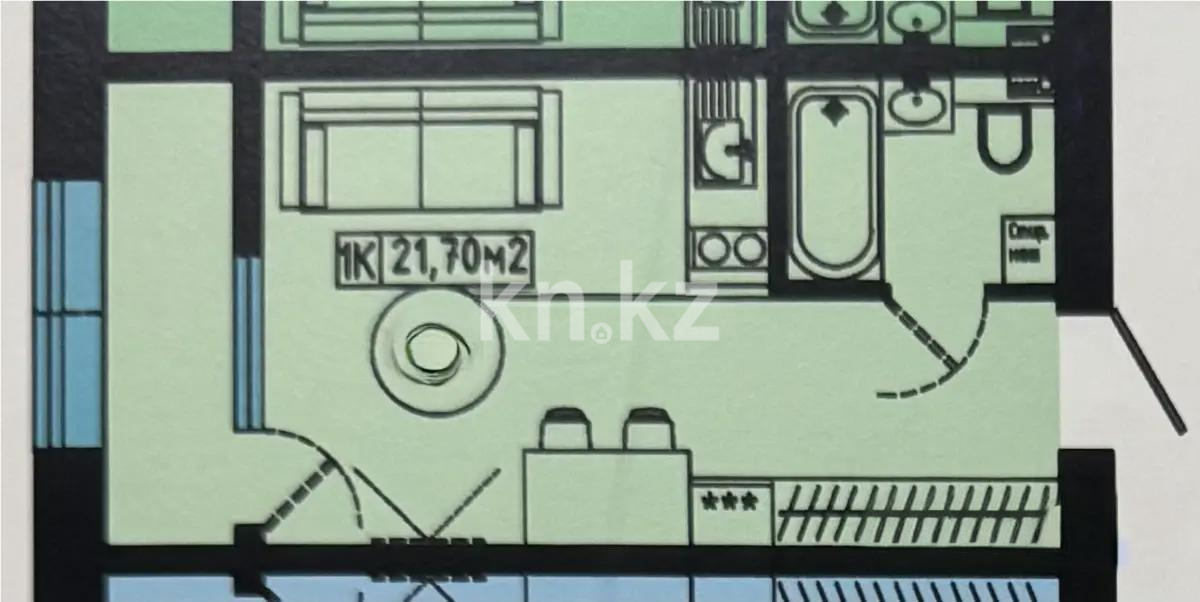 Продажа 1-комнатной квартиры, 22 м² в Астане