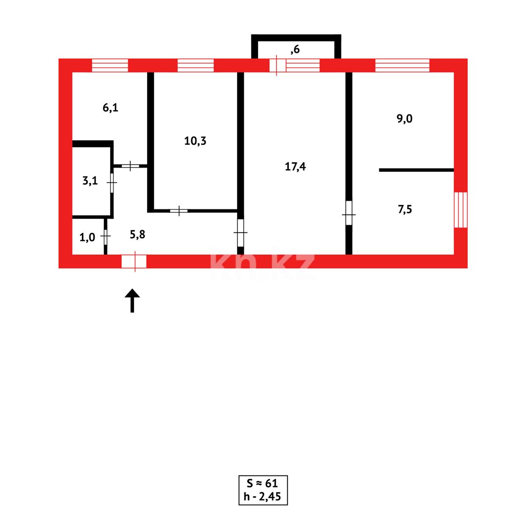 Продажа 4-комнатной квартиры, 60 м² в Абае - фото 9