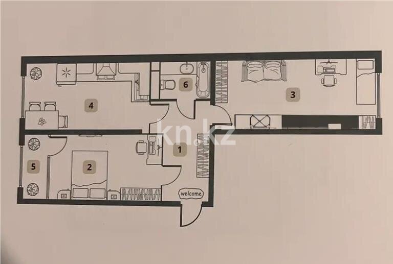 Продажа 2-комнатной квартиры, 73.7 м² в Алматы