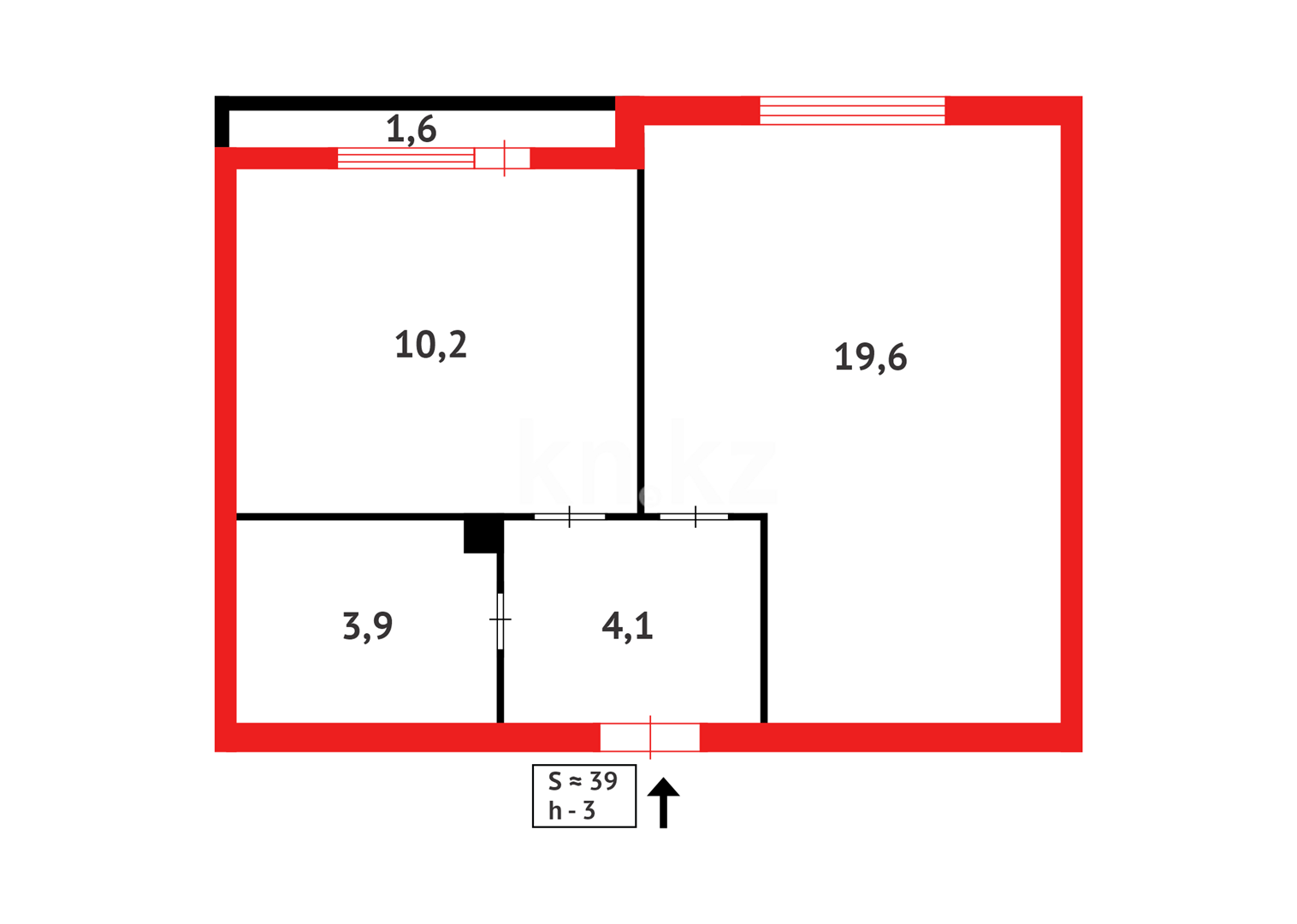 Продажа 1-комнатной квартиры, 39.4 м² в Астане - фото 6