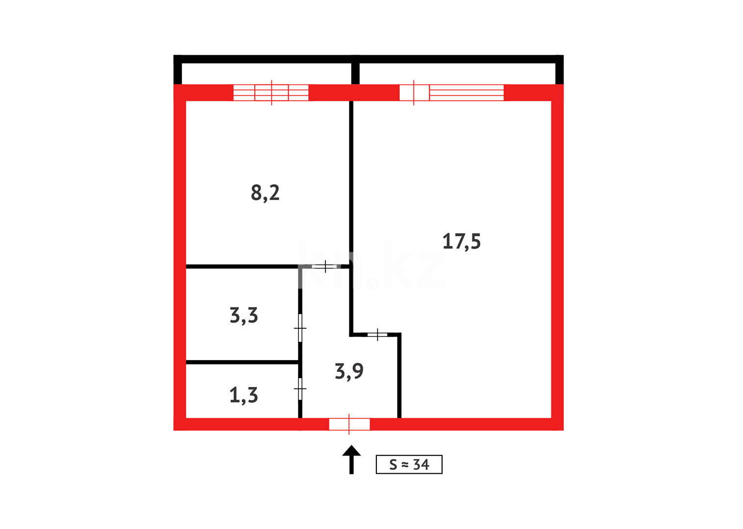 Продажа 1-комнатной квартиры, 37 м² в Караганде - фото 7