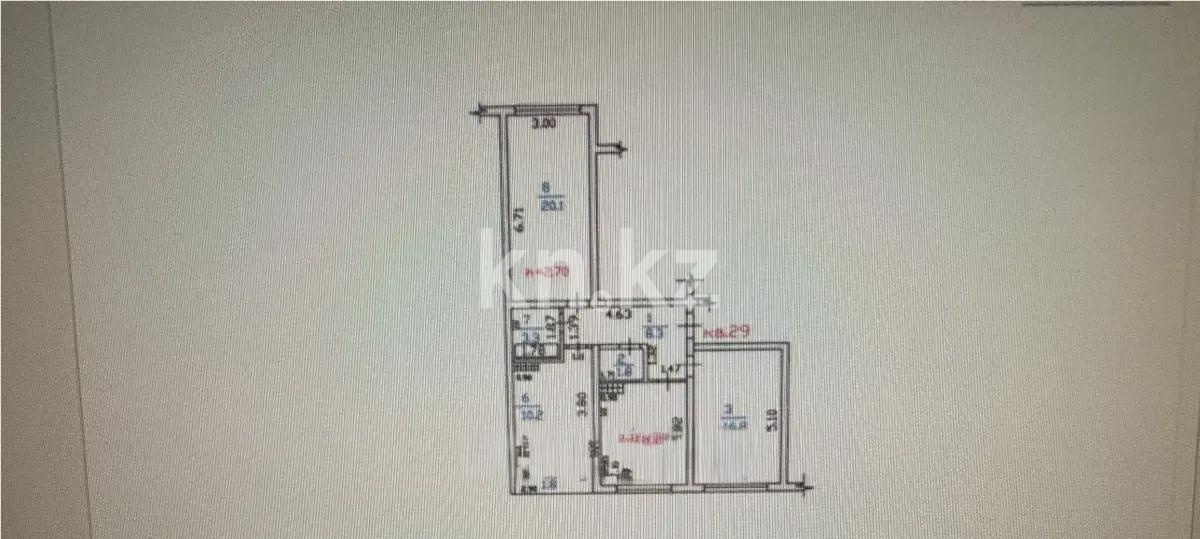 Продажа 3-комнатной квартиры, 74.8 м² в Алматы