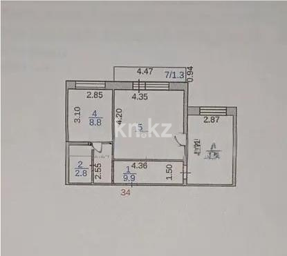 Продажа 2-комнатной квартиры, 54 м² в Караганде - фото 7