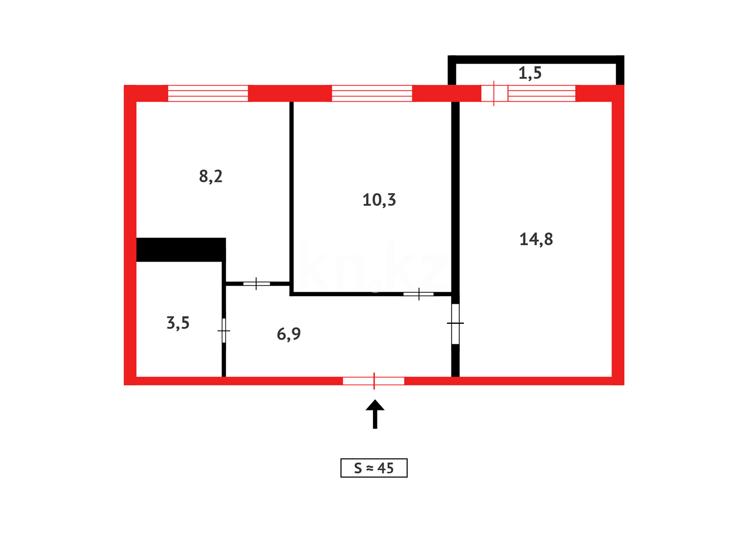 Продажа 2-комнатной квартиры, 45 м² в Абае - фото 9