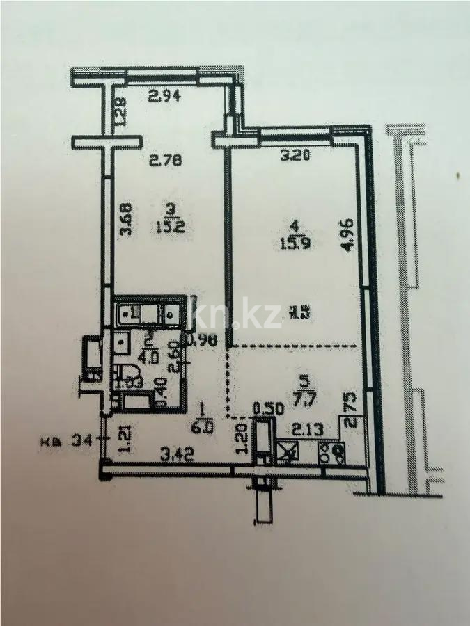 Продажа 2-комнатной квартиры, 49 м² в Алматы