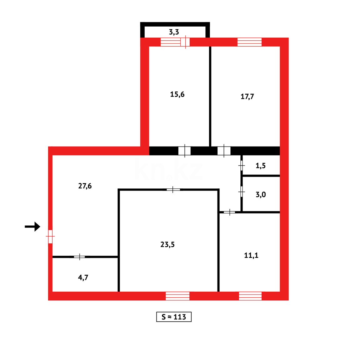 Продажа 3-комнатной квартиры, 112 м² в Караганде - фото 30