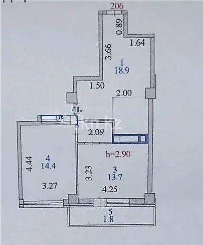 Продажа 2-комнатной квартиры, 53.2 м² в Астане - фото 5