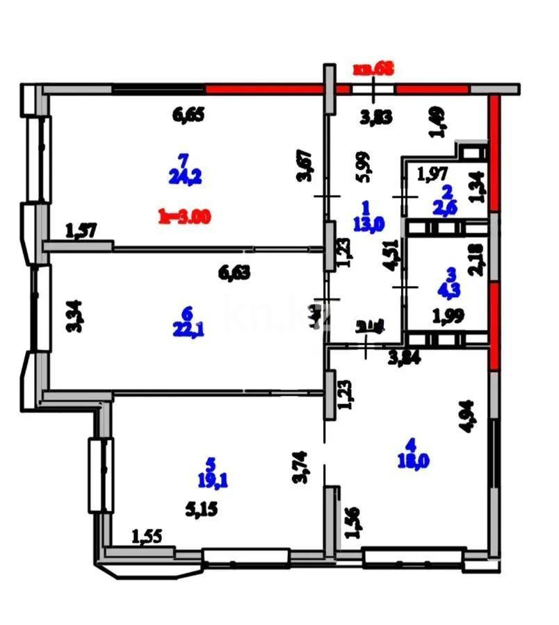 Продажа 3-комнатной квартиры, 100 м² в Астане - фото 7