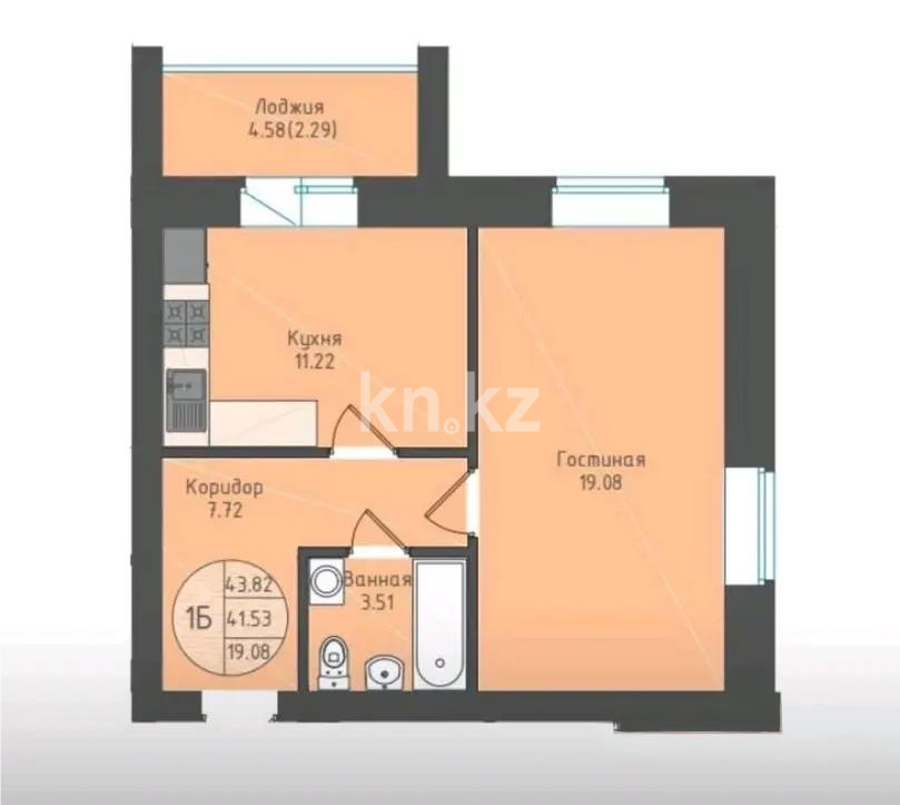 Продажа 1-комнатной квартиры, 44 м² в Астане - фото 2