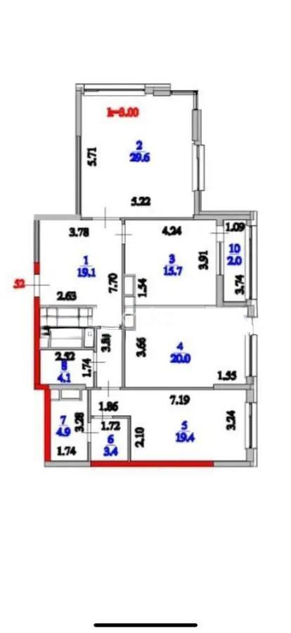 Продажа 3-комнатной квартиры, 123 м² в Астане - фото 2