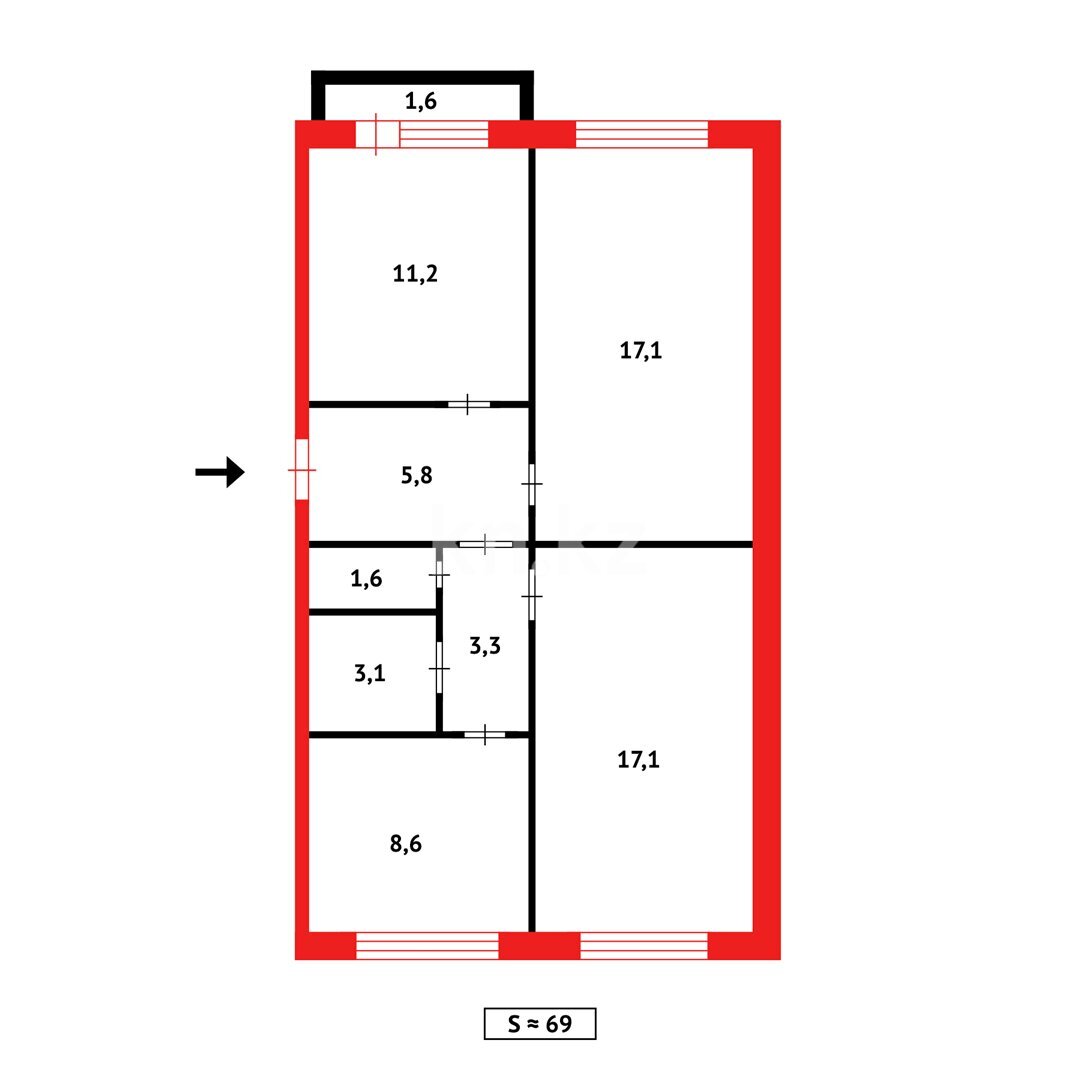 Продажа 3-комнатной квартиры, 75 м² в Темиртау - фото 18