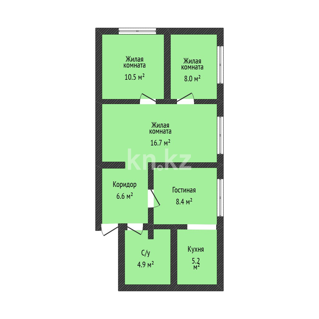 Продажа 3-комнатной квартиры, 60.3 м² в Костанае - фото 15