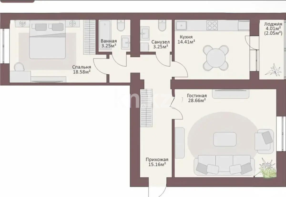 Продажа 3-комнатной квартиры, 97 м² в Астане - фото 8