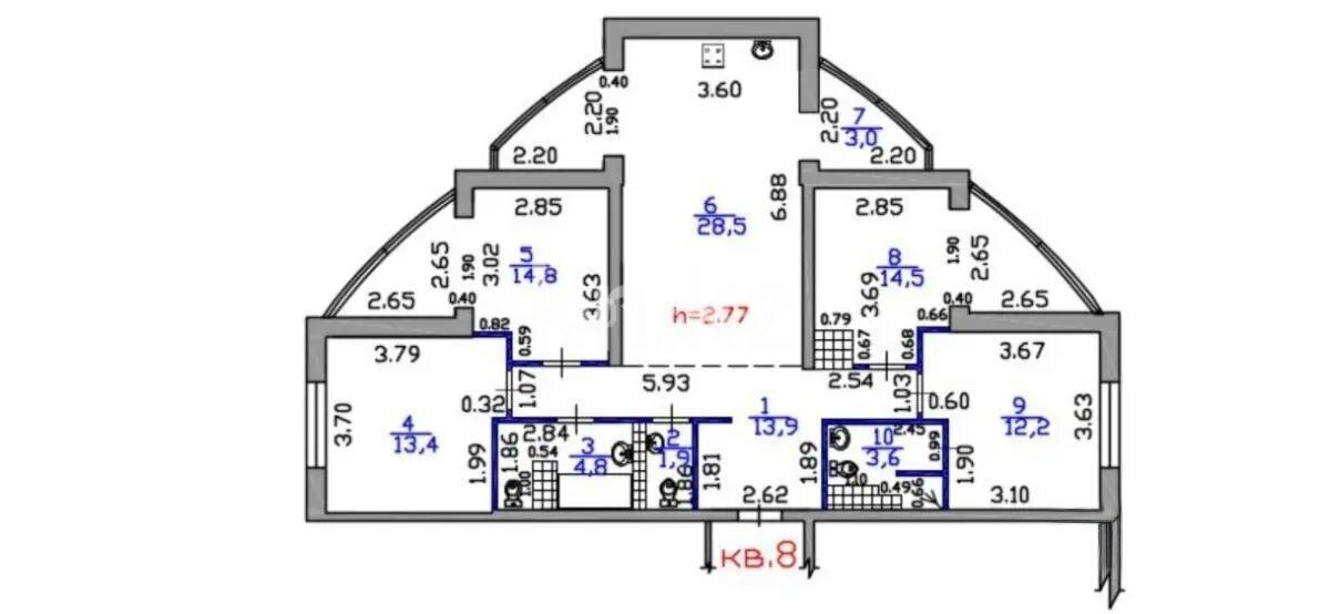 Продажа 5-комнатной квартиры, 111.6 м² в Алматы - фото 3